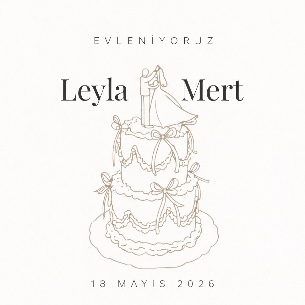 Düğün Davetiyesi - Zambak