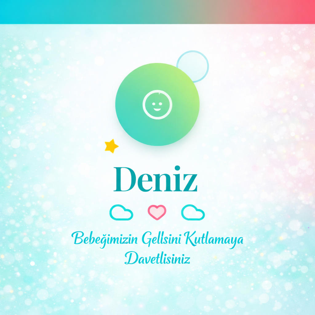 Baby Shower Davetiyesi – Mavi